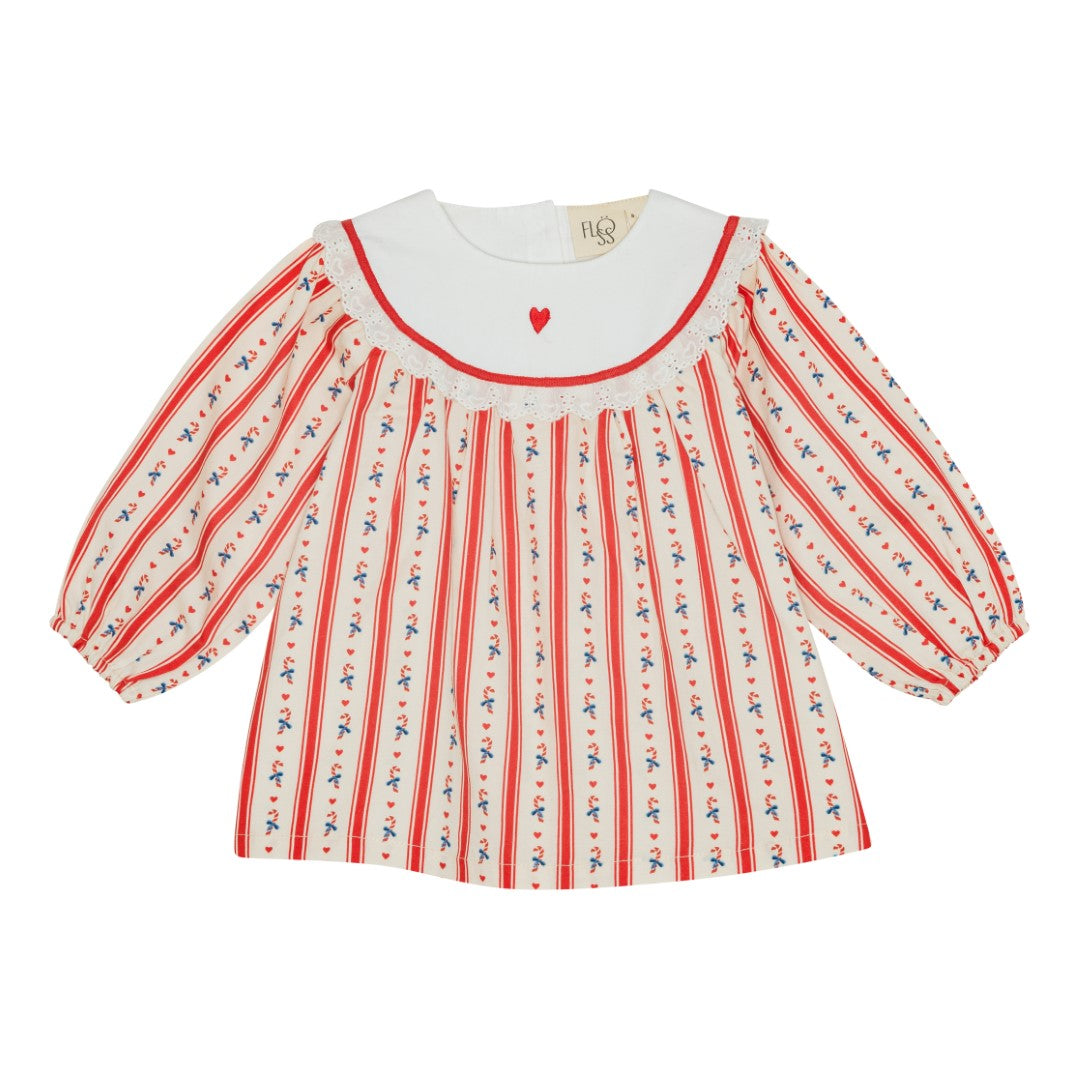 FLÖSS / NOELLE KJOLE - HOLIDAY STRIPE