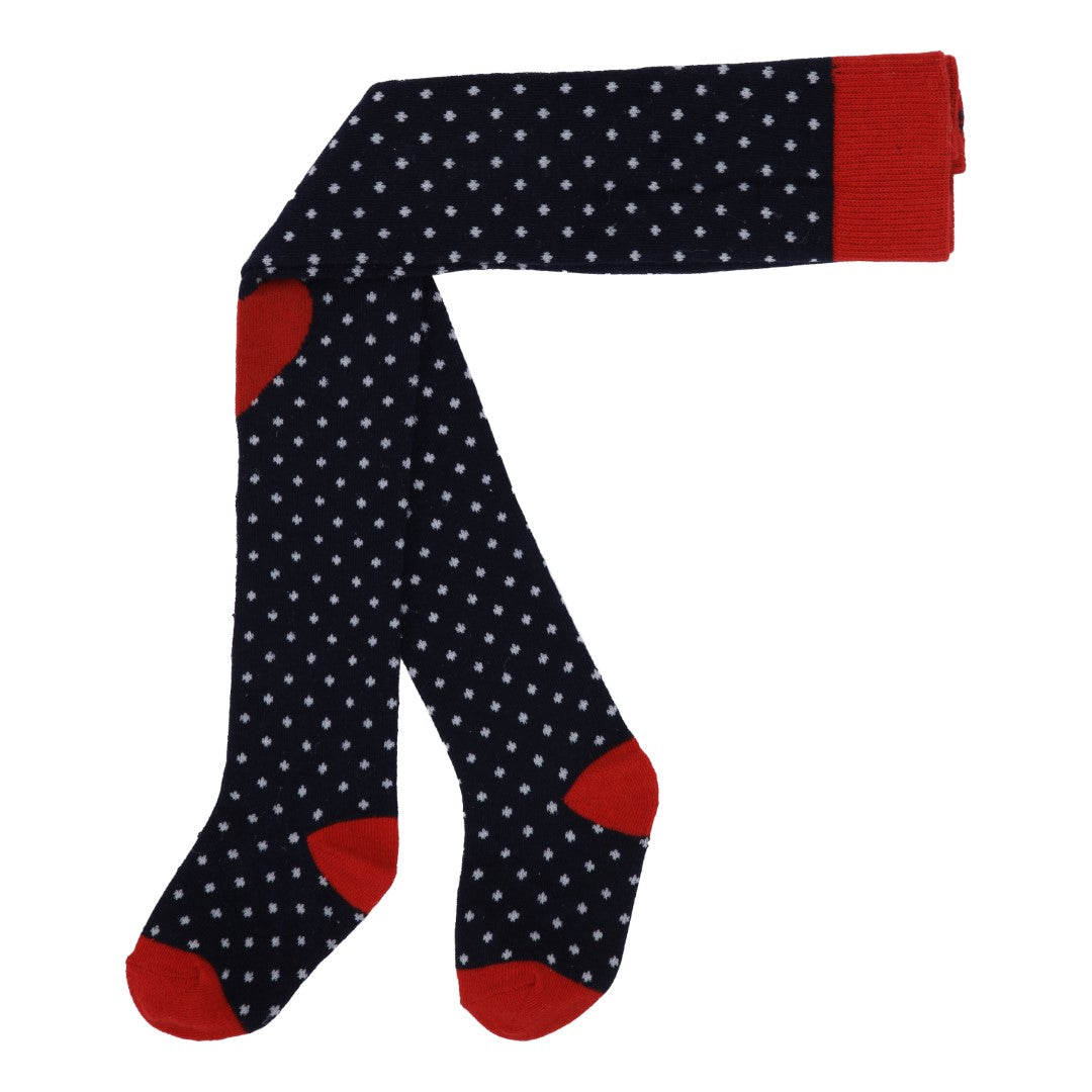 FLÖSS / STRØMPEBUKSER - NAVY DOT HEART