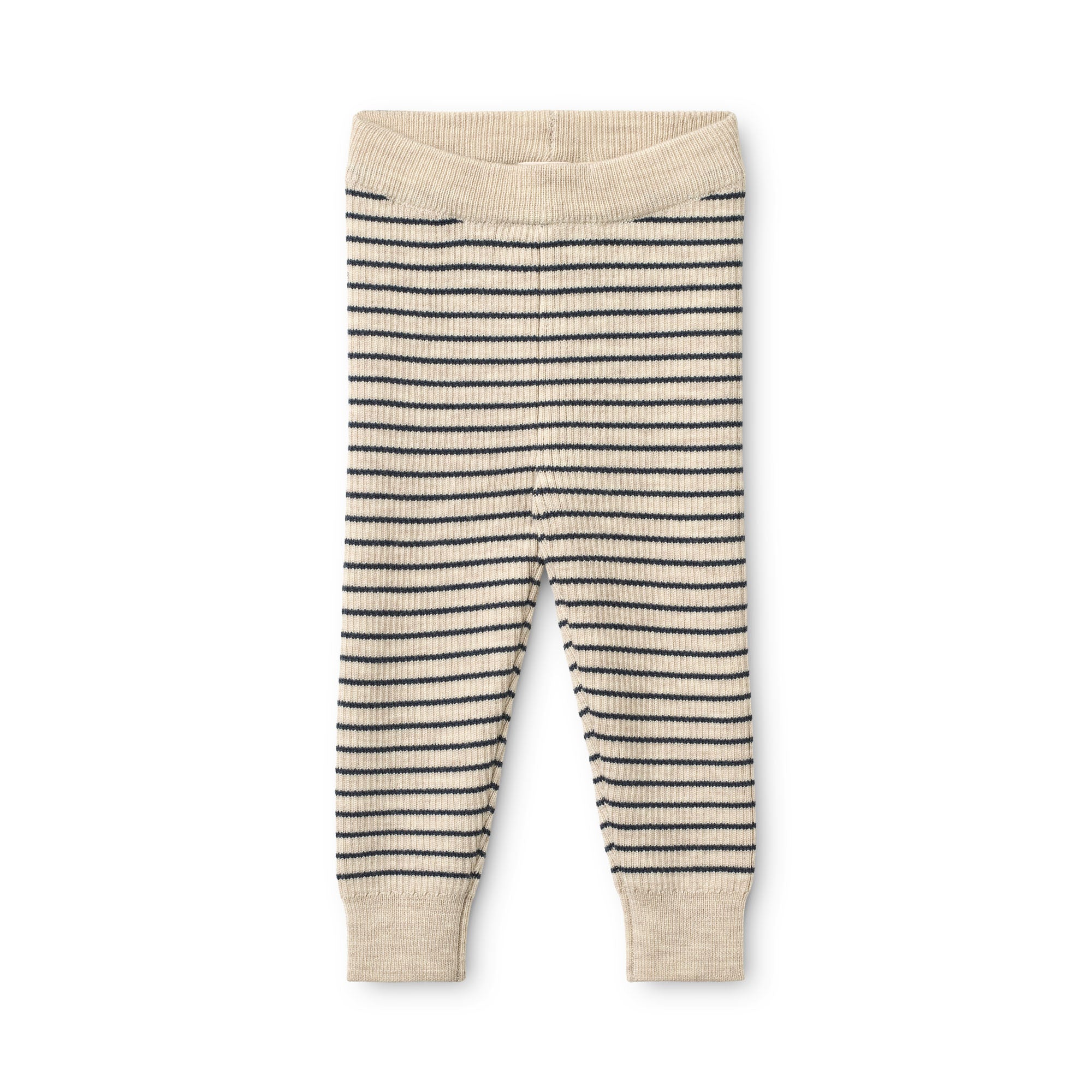 FLÖSS / FLYE LEGGINGS I ULD - OAT MEL / NAVY