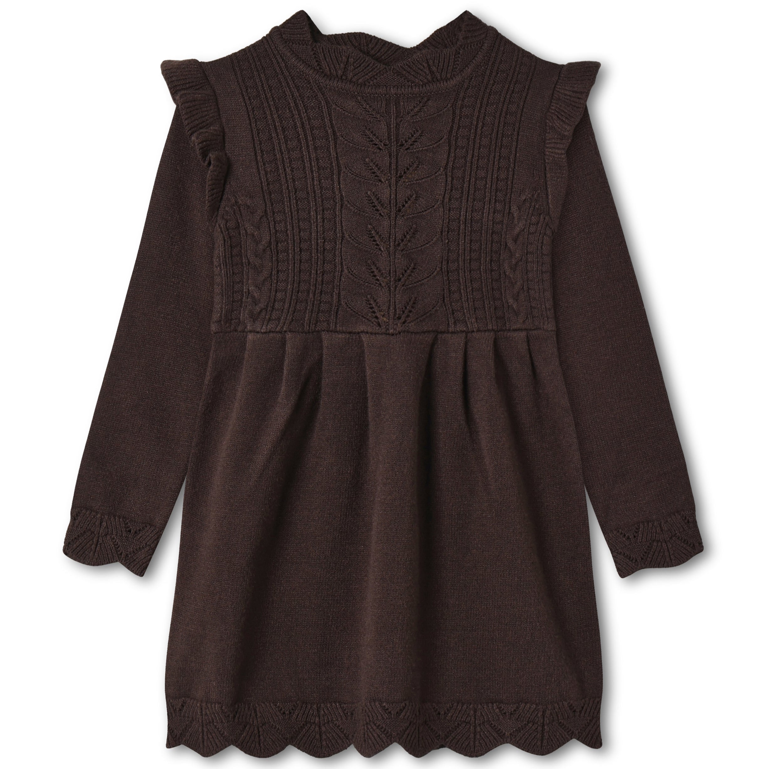 FLIINK / ALILLY STRIKKET KJOLE - COFFEE BEAN