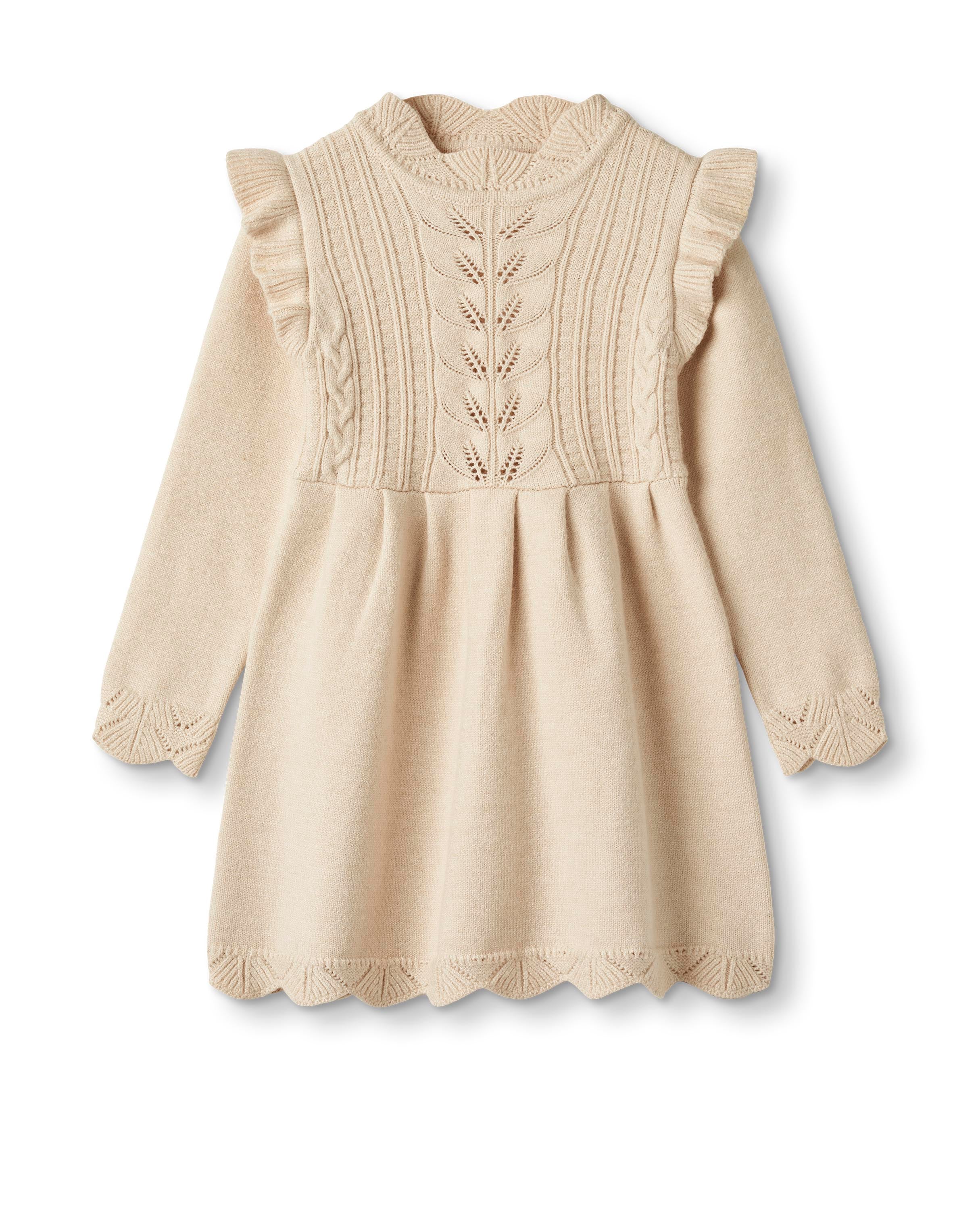 FLIINK / ALILLY STRIKKET KJOLE - SANDSHELL