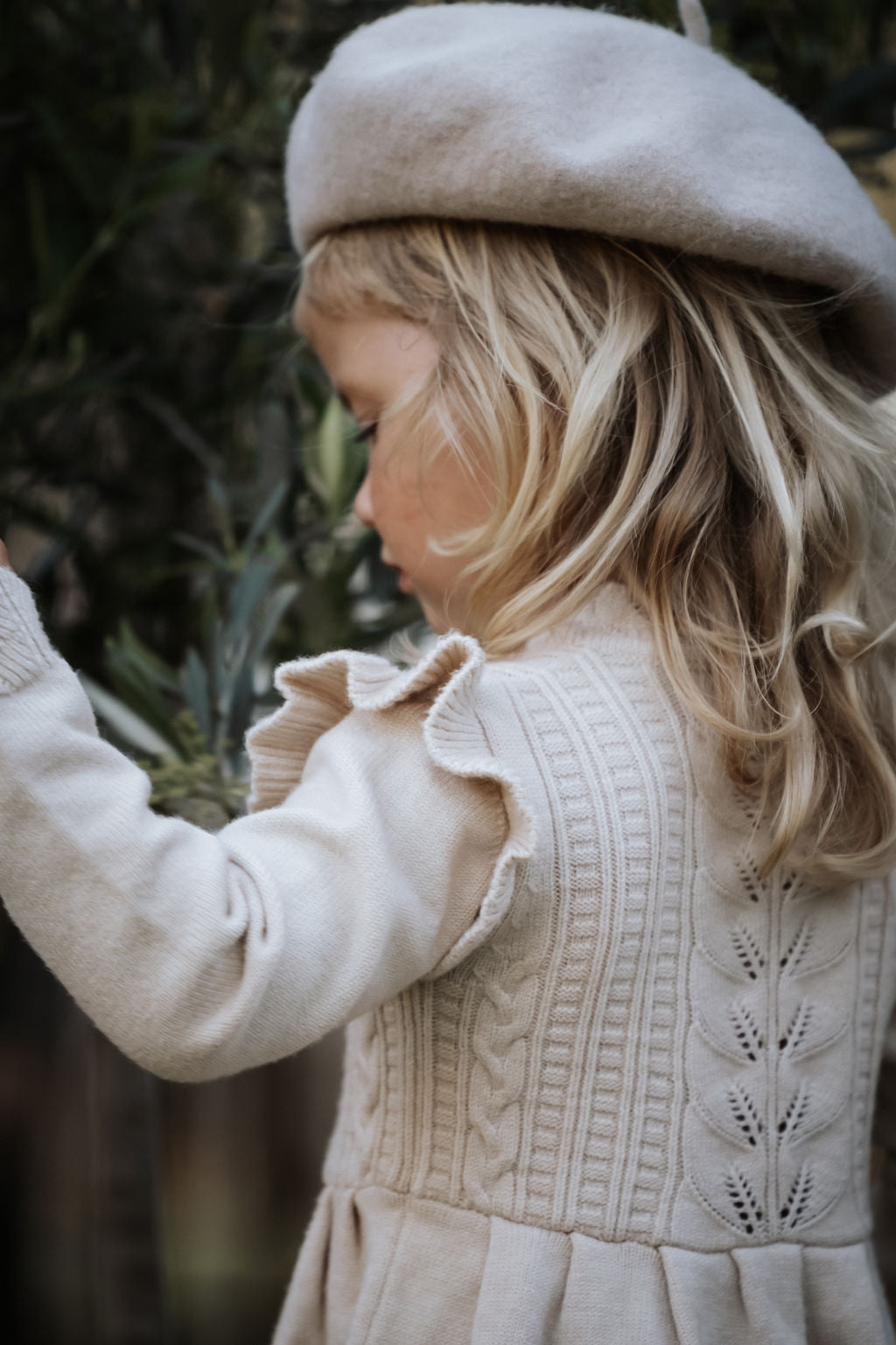 FLIINK / ALILLY STRIKKET KJOLE - SANDSHELL