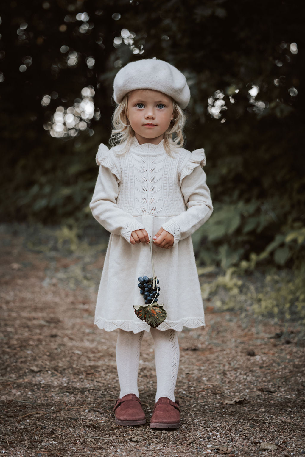 FLIINK / ALILLY STRIKKET KJOLE - SANDSHELL