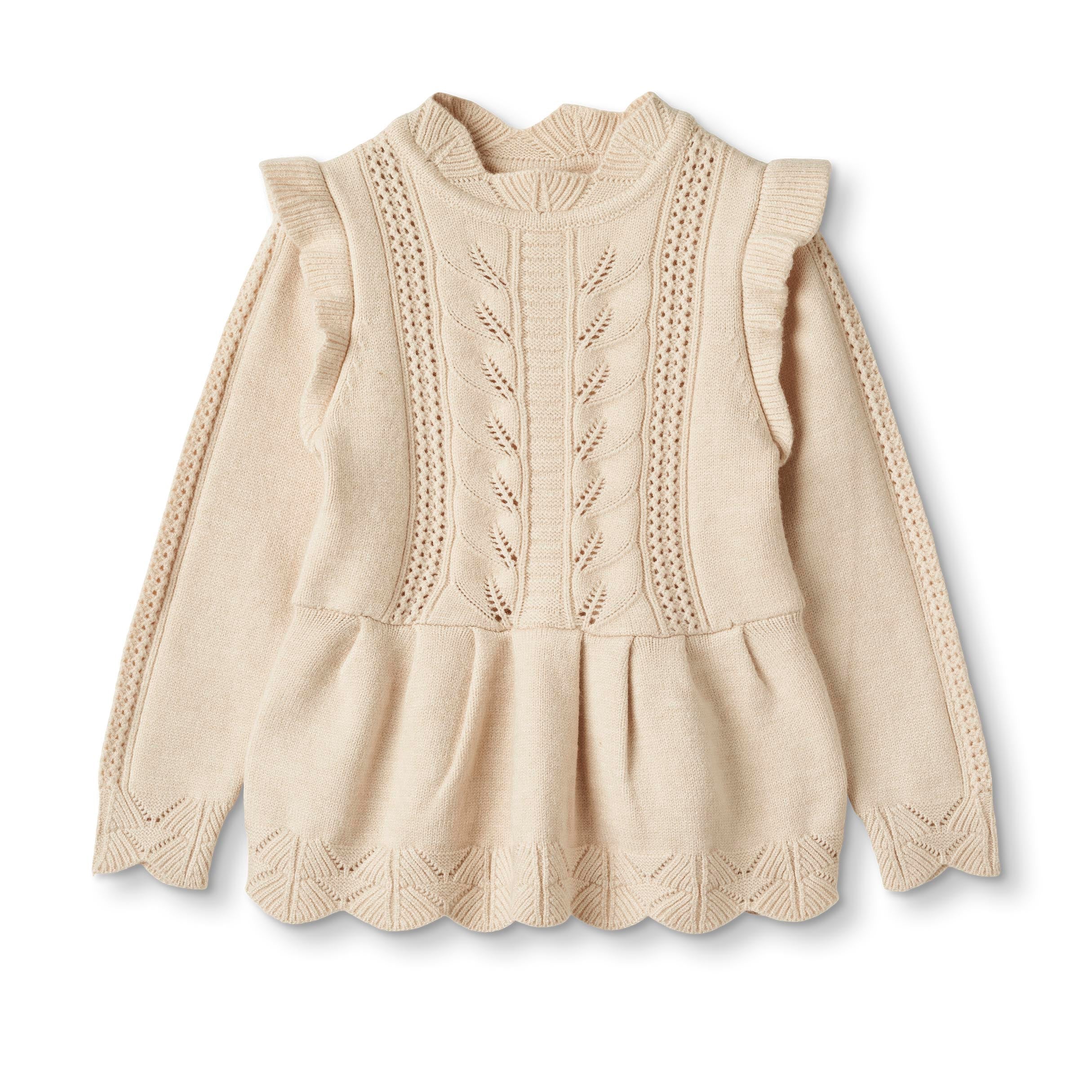 FLIINK / ALILLY PEPLUM BLUSE - SANDSHELL