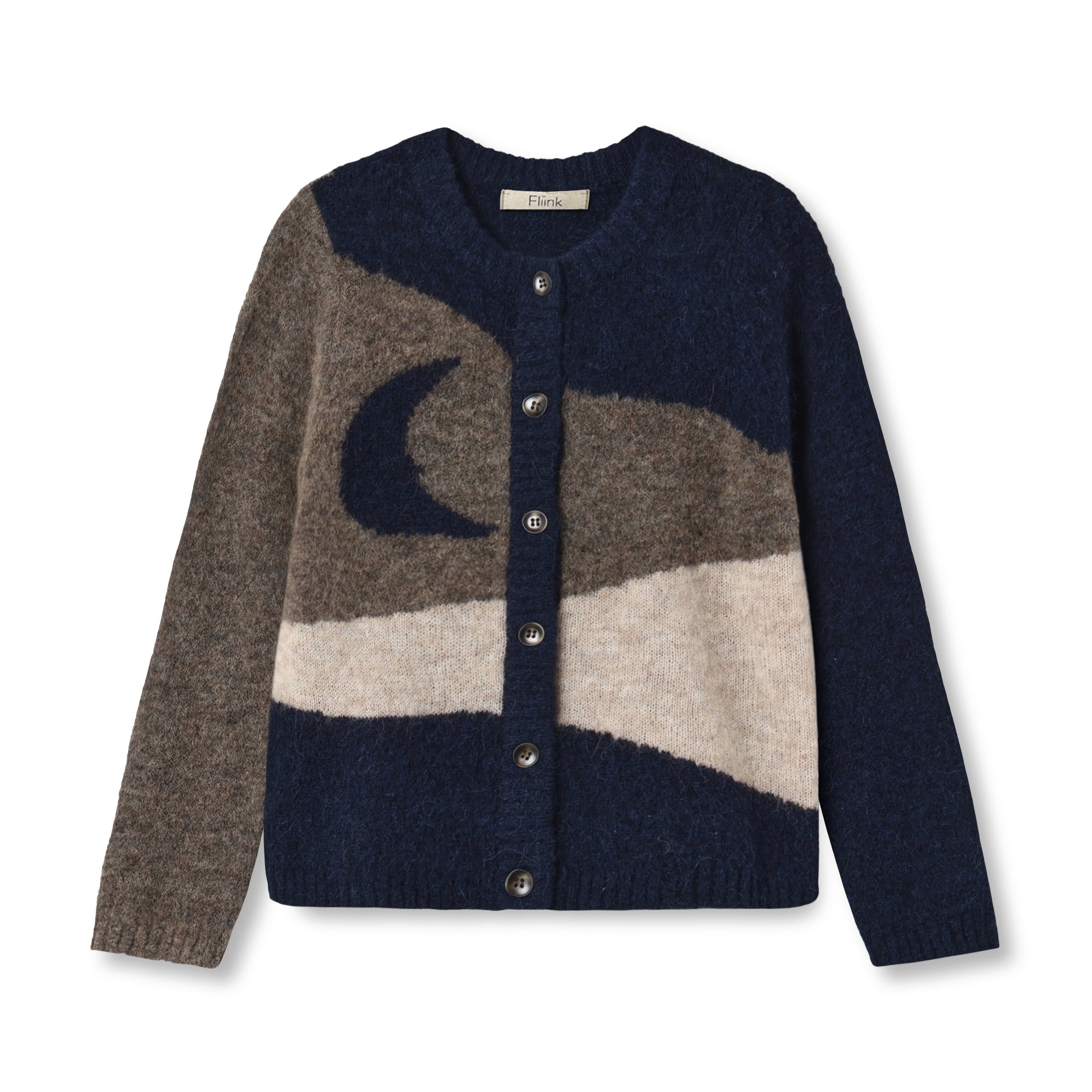 FLIINK / STAR MOON CARDIGAN - PINE BARK
