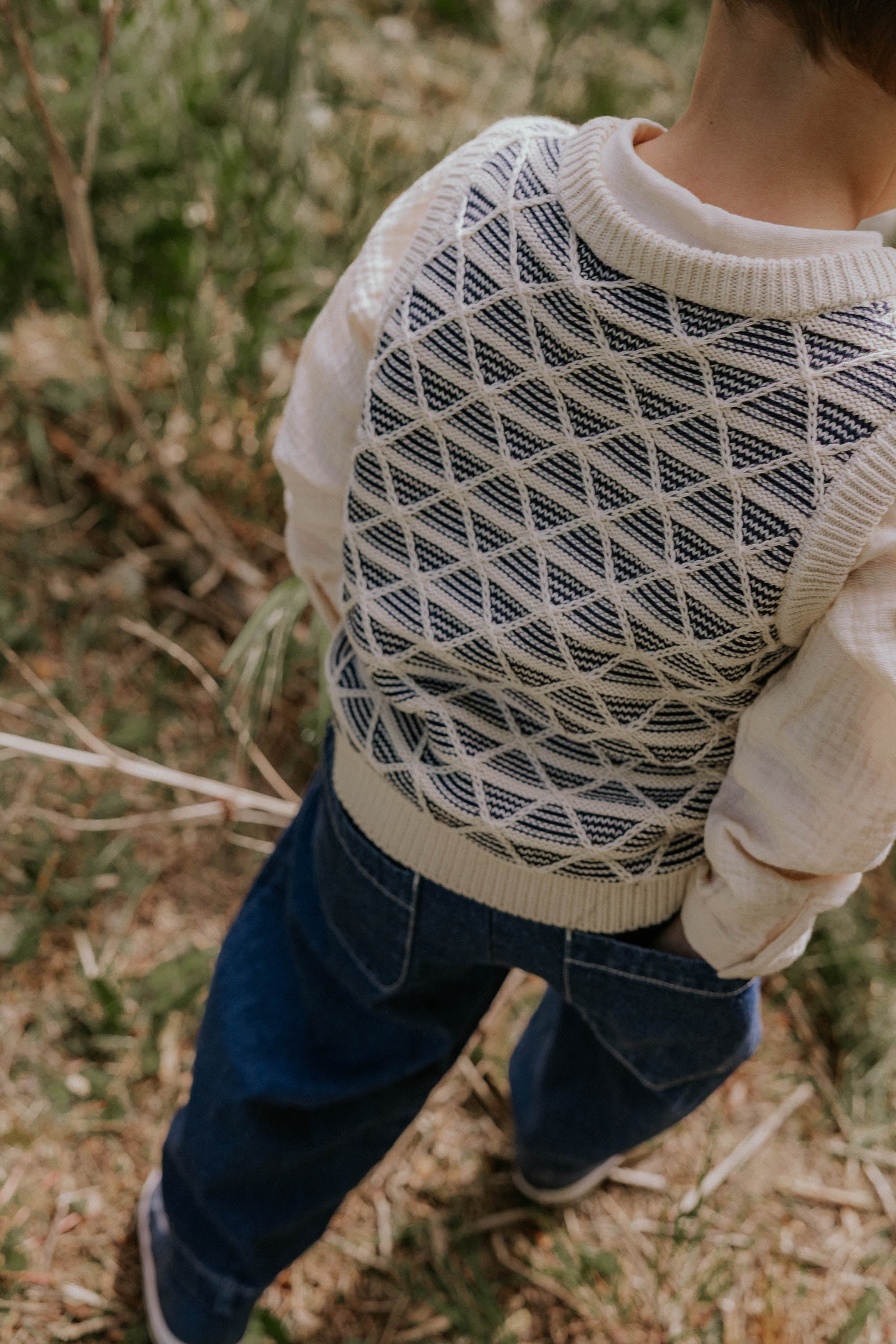 FLIINK / SUNE STRIKKET VEST - SANDSHELL