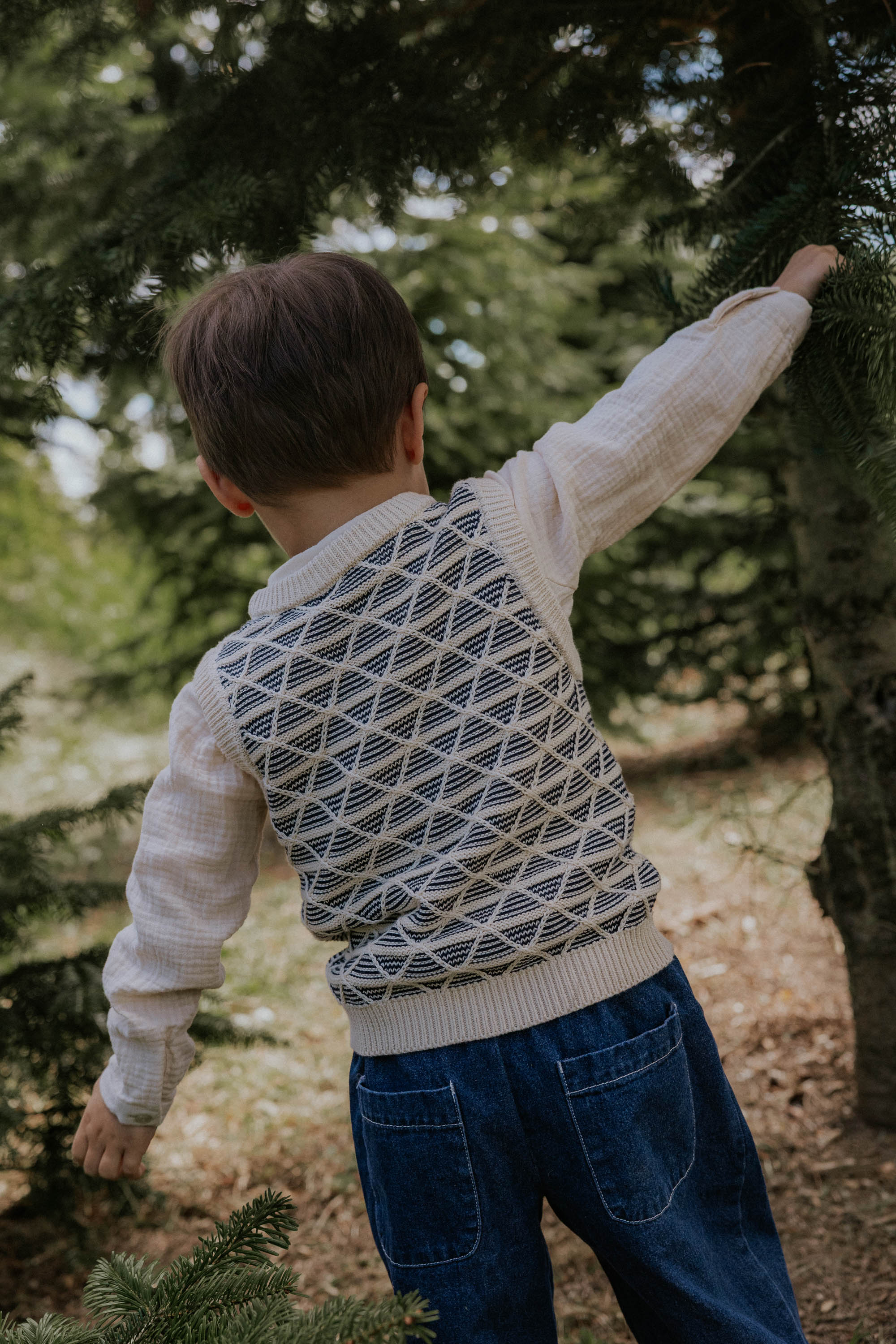 FLIINK / SUNE STRIKKET VEST - SANDSHELL