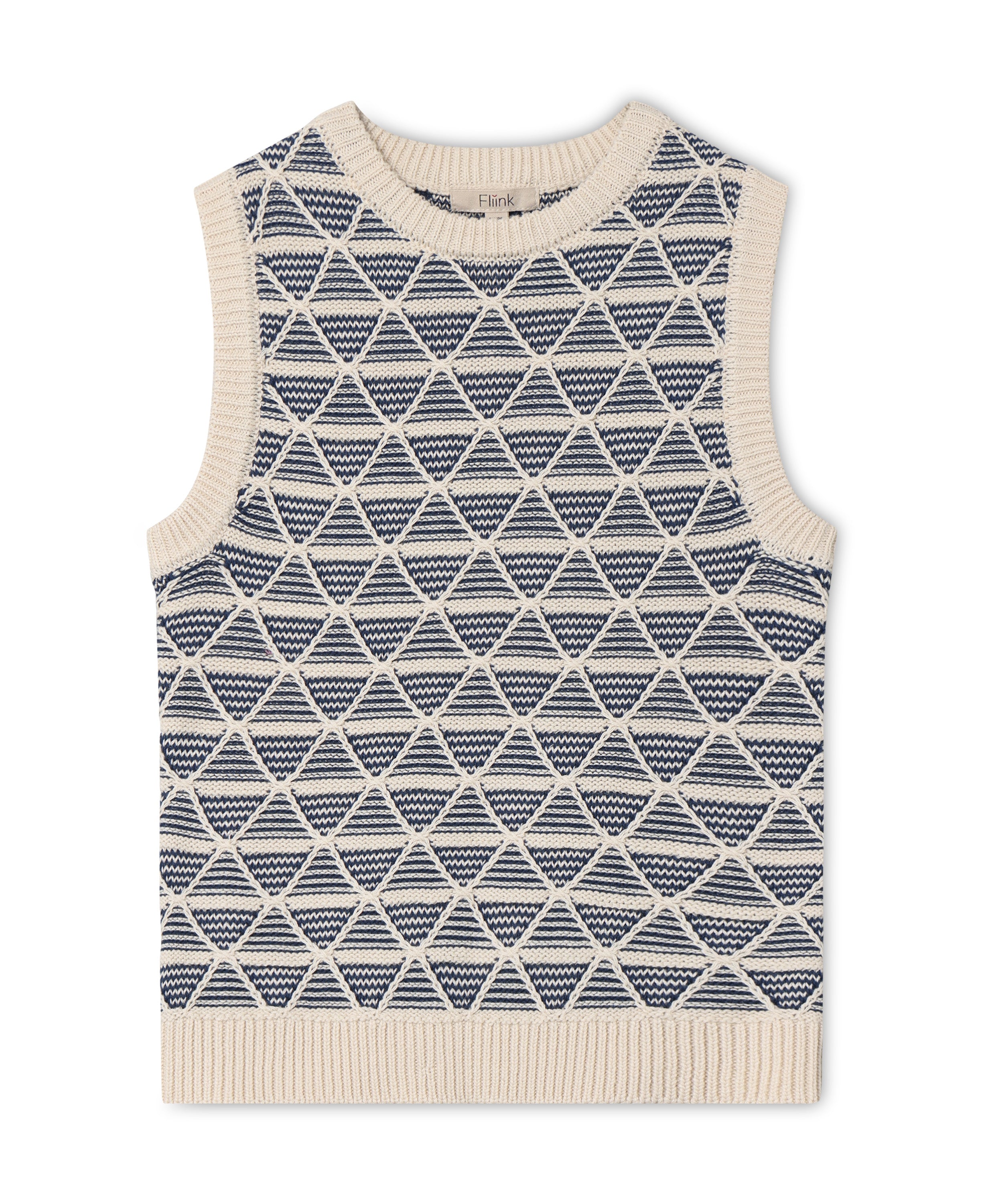 FLIINK / SUNE STRIKKET VEST - SANDSHELL