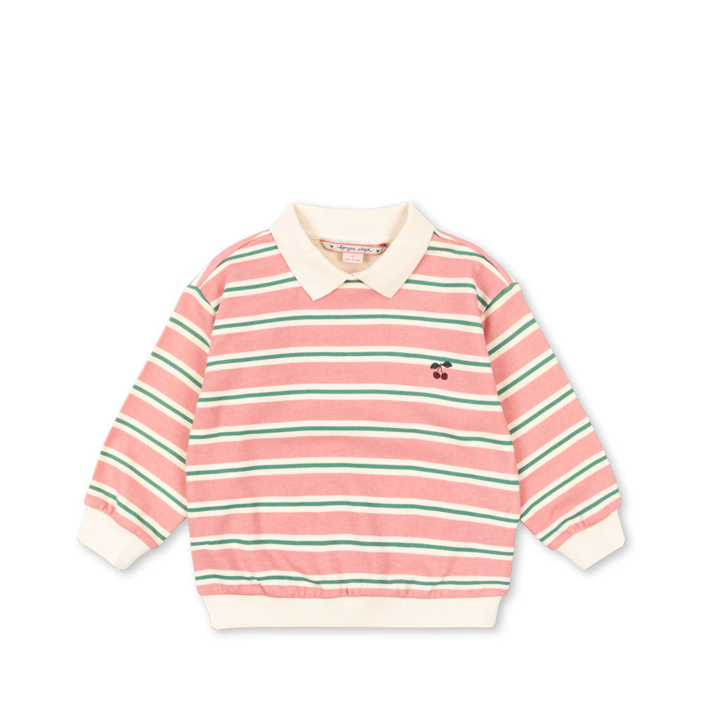 KONGES SLØJD / SPOTTY LS POLO - BLUSH BOUND STRIPE