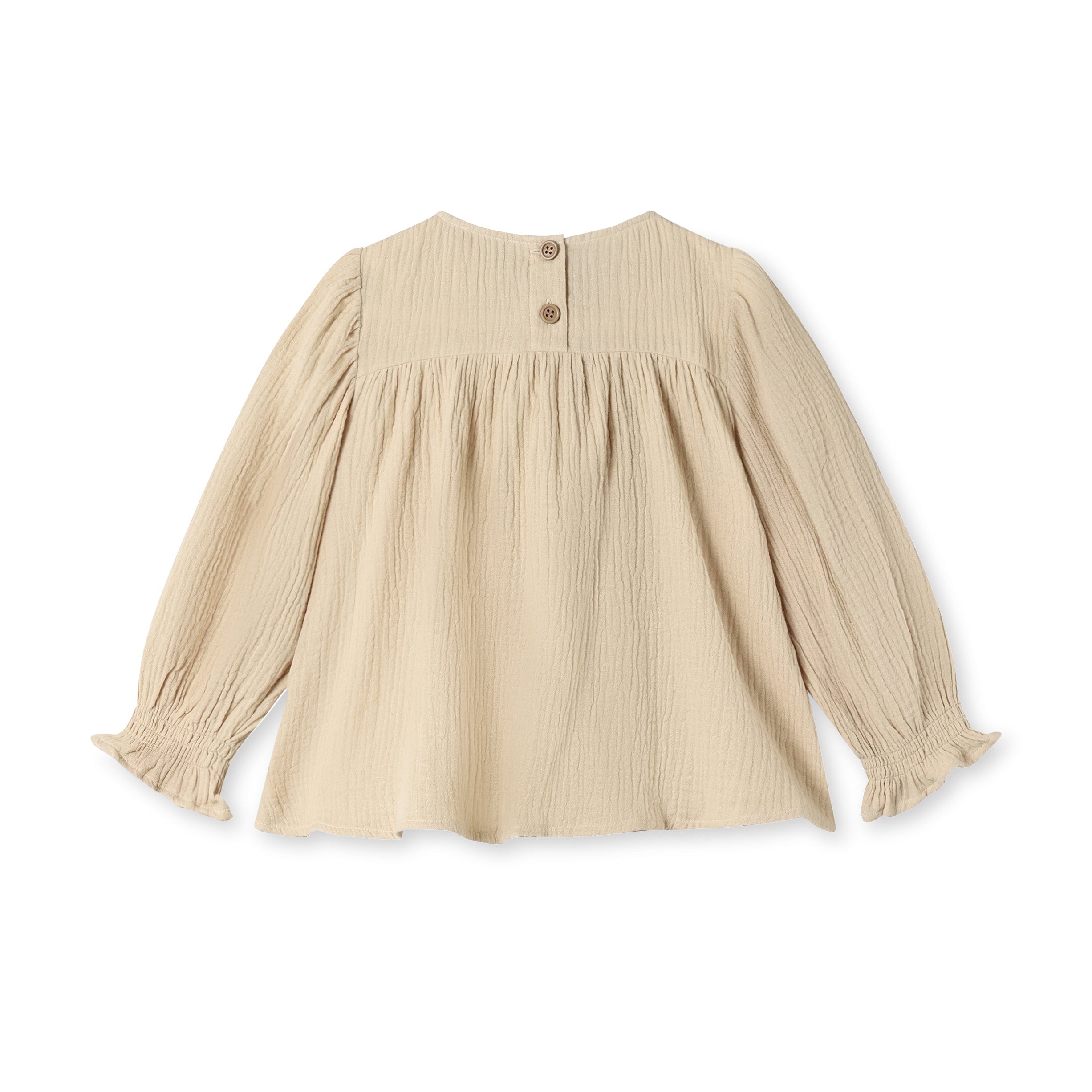 FLIINK / PACO BOW LS BLUSE - SANDSHELL