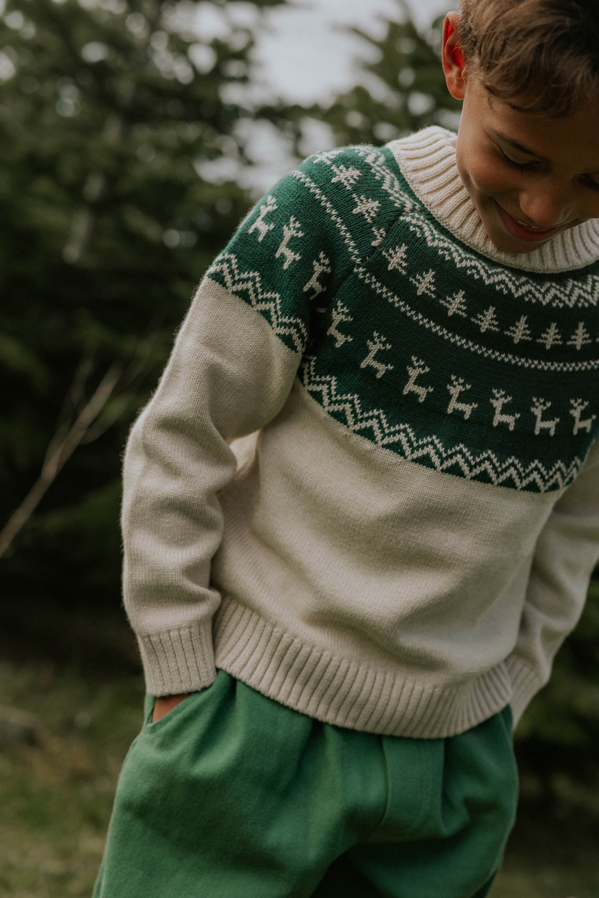 FLIINK / JAMIE NORDIC PULLOVER - SANDSHELL