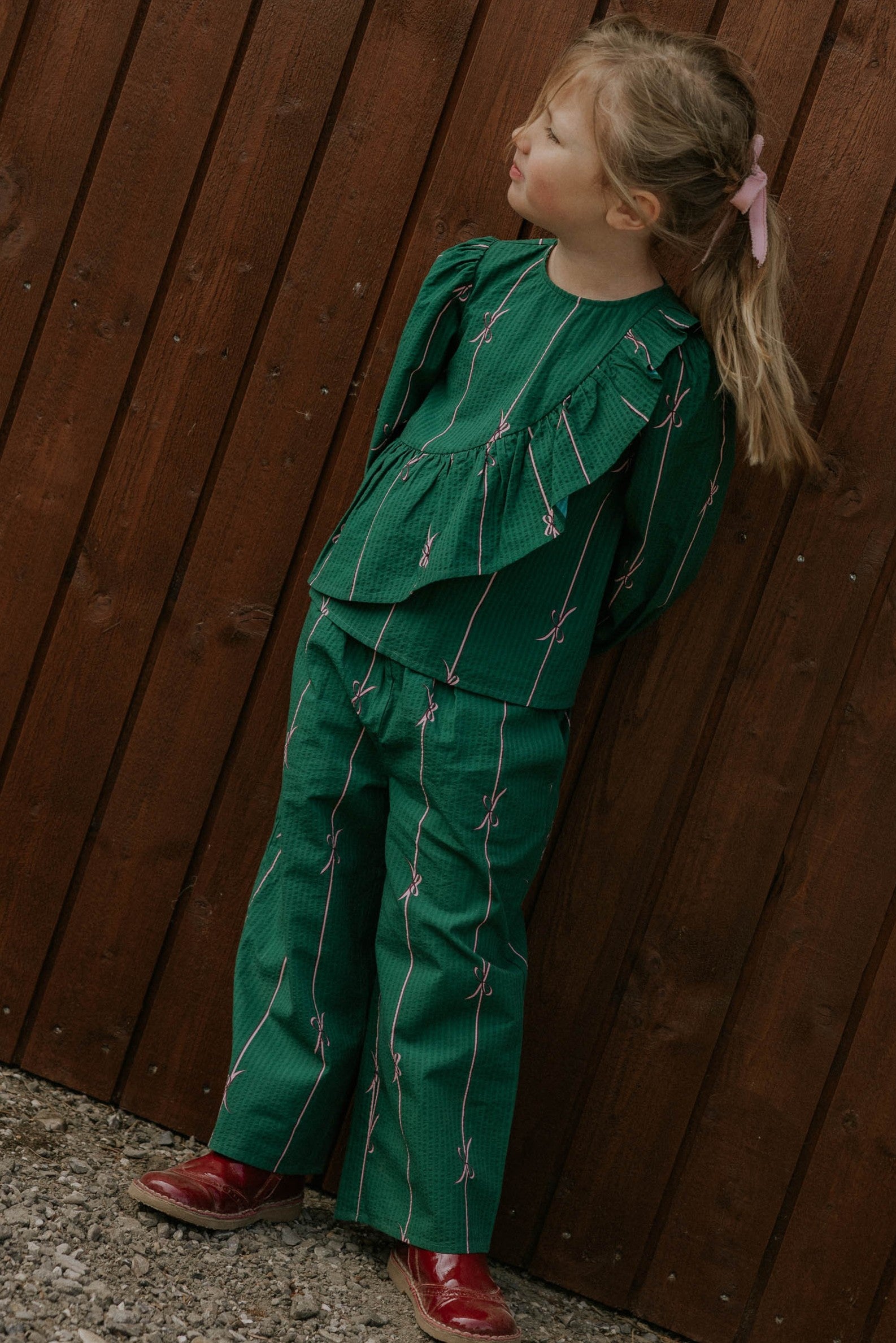 FLIINK / BOWIE SKJORTE - HUNTER GREEN BOW