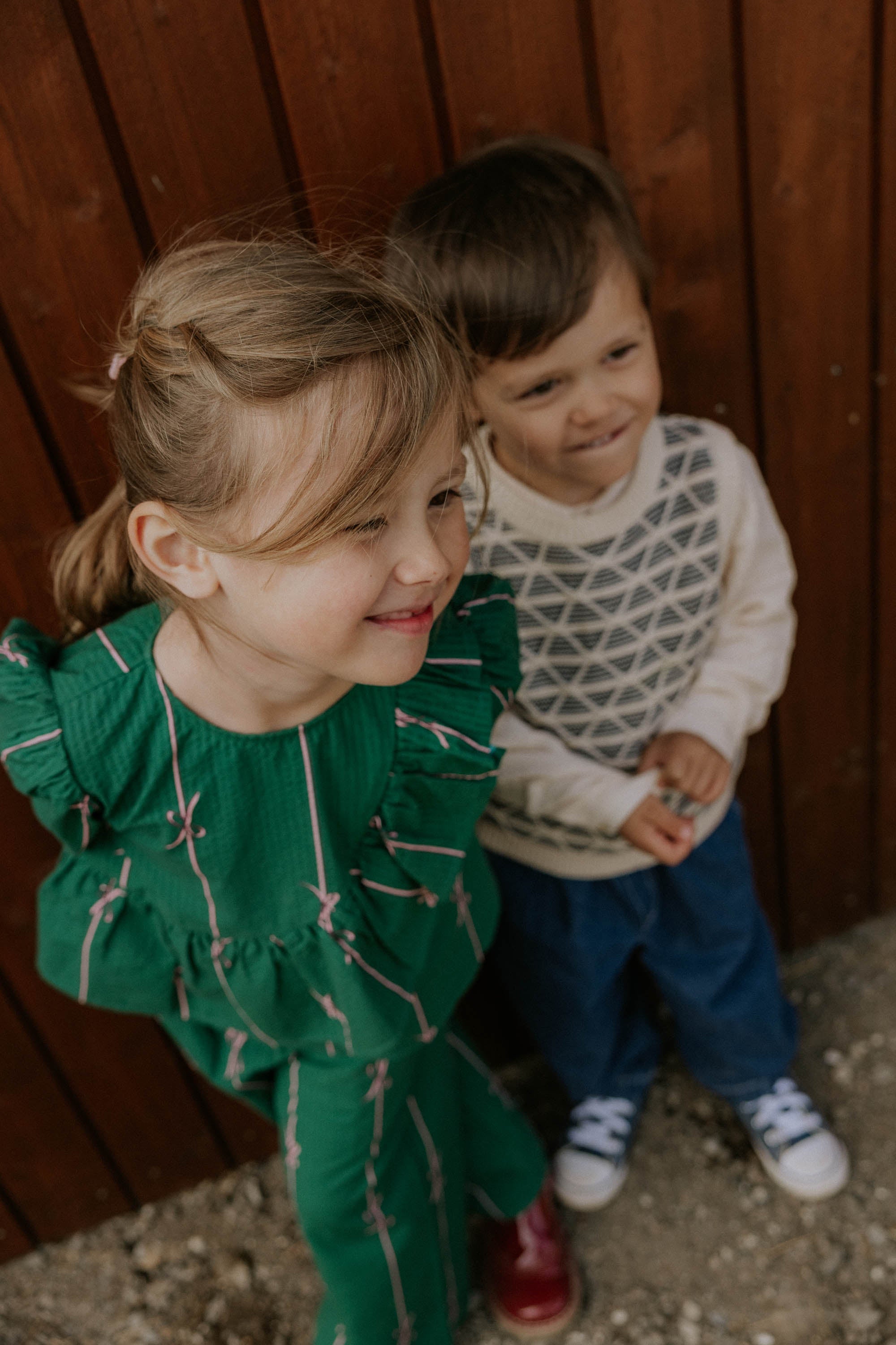 FLIINK / BOWIE SKJORTE - HUNTER GREEN BOW