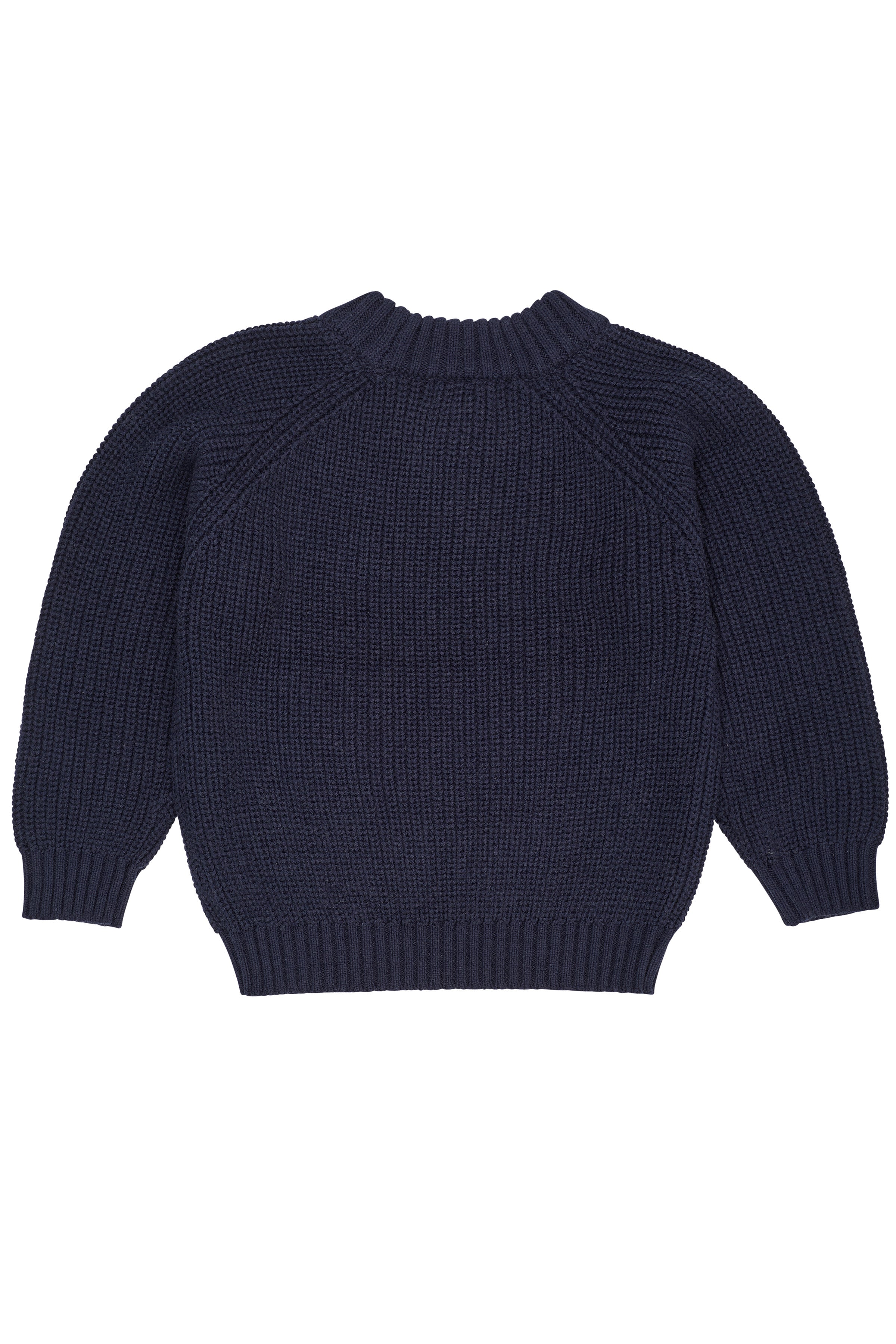 COPENHAGEN COLORS / KLASSISK STRIKKET BLUSE - NAVY
