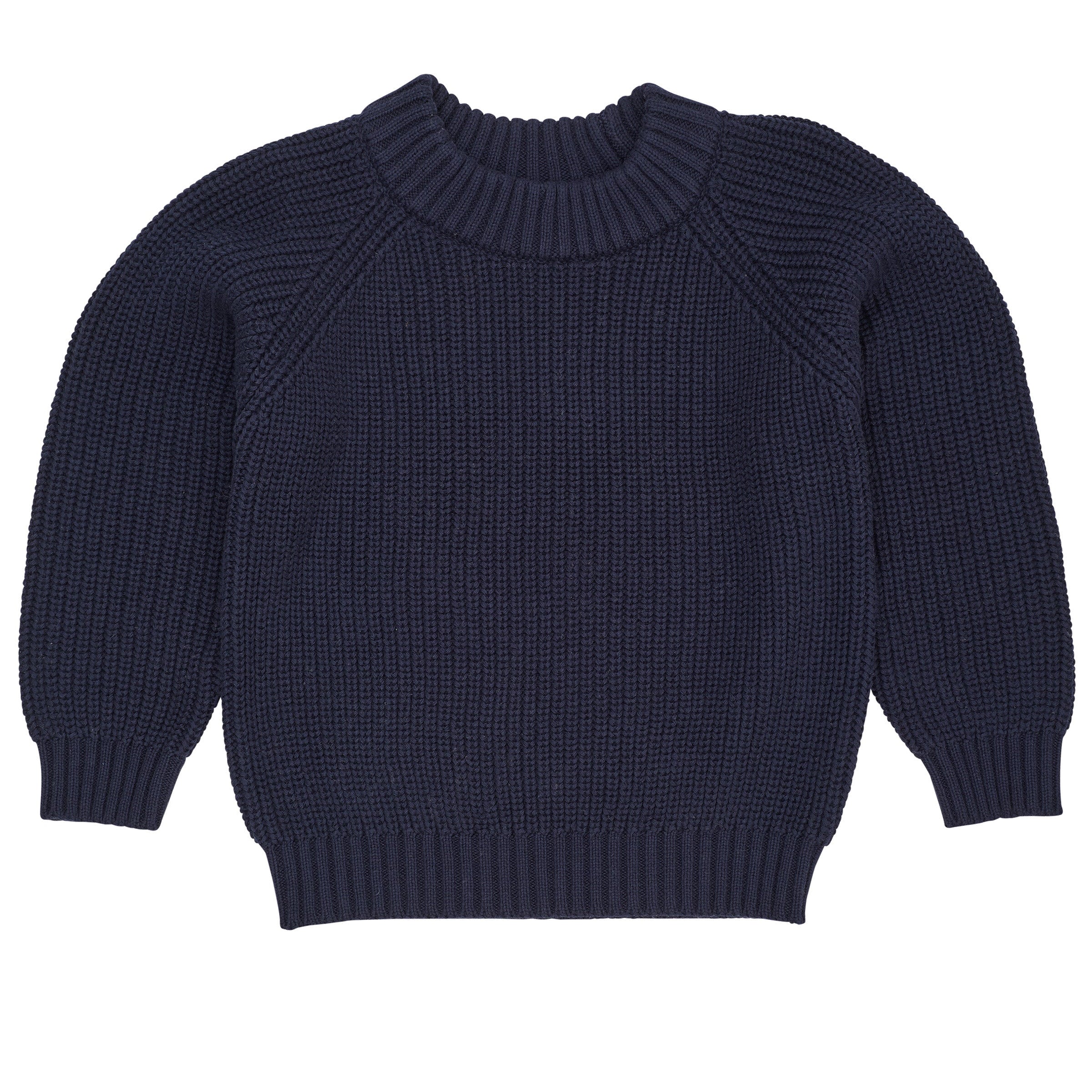 COPENHAGEN COLORS / KLASSISK STRIKKET BLUSE - NAVY