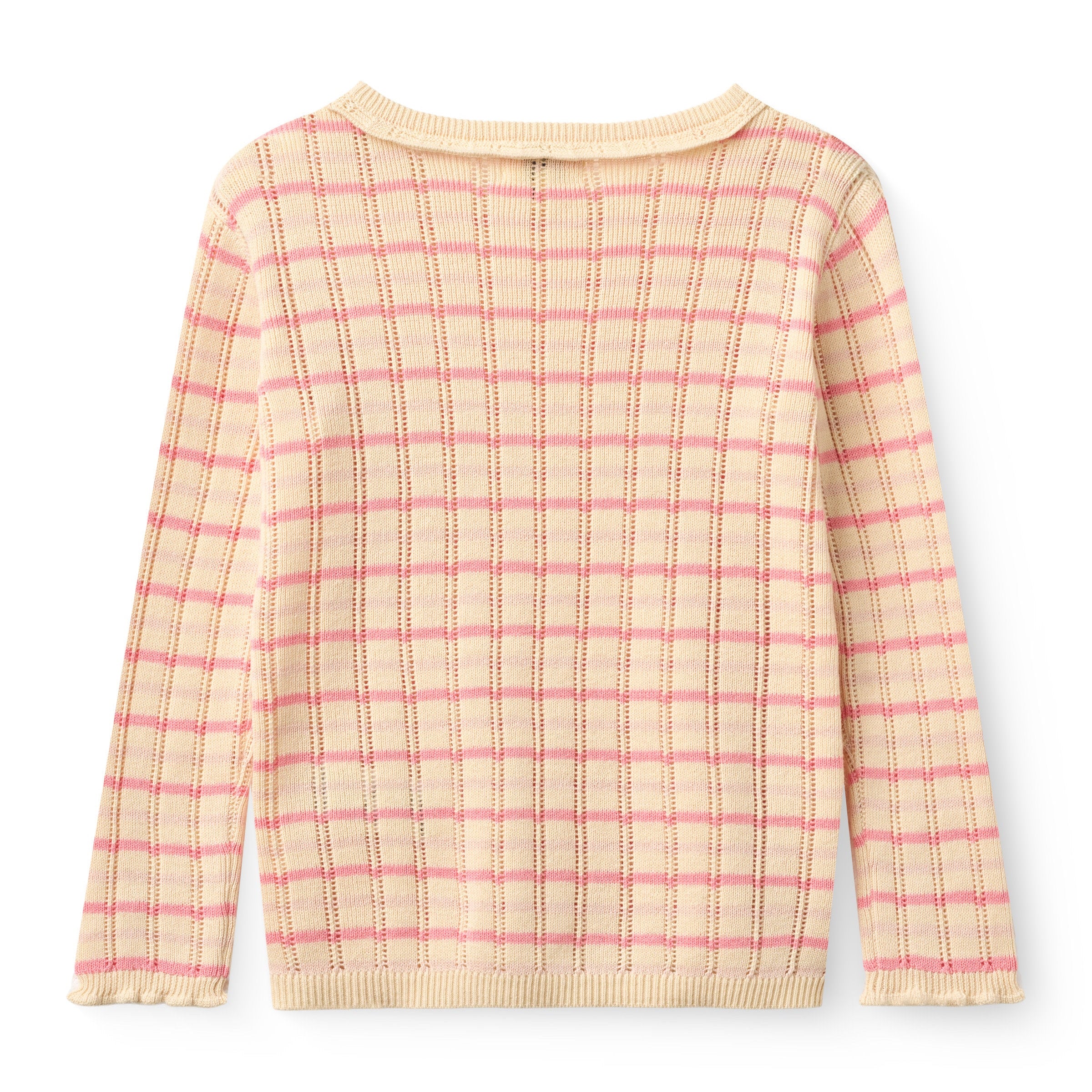 COPENHAGEN COLORS / STRIKKET POINTELLE LS BLUSE - PINK COMB - Mini Monde Copenhagen