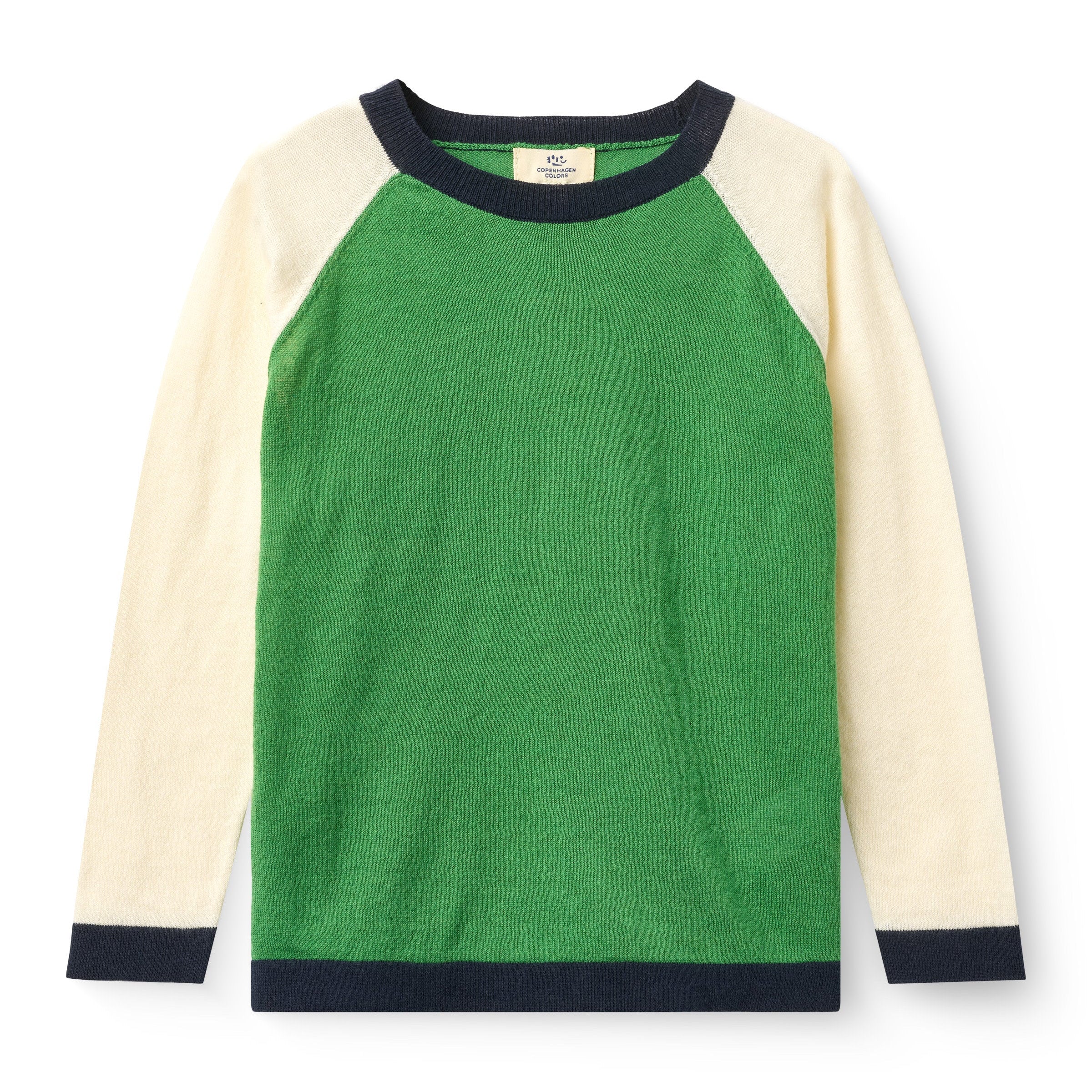 COPENHAGEN COLORS / LET STRIKKET BLUSE - SHARP GREEN COMB - Mini Monde Copenhagen