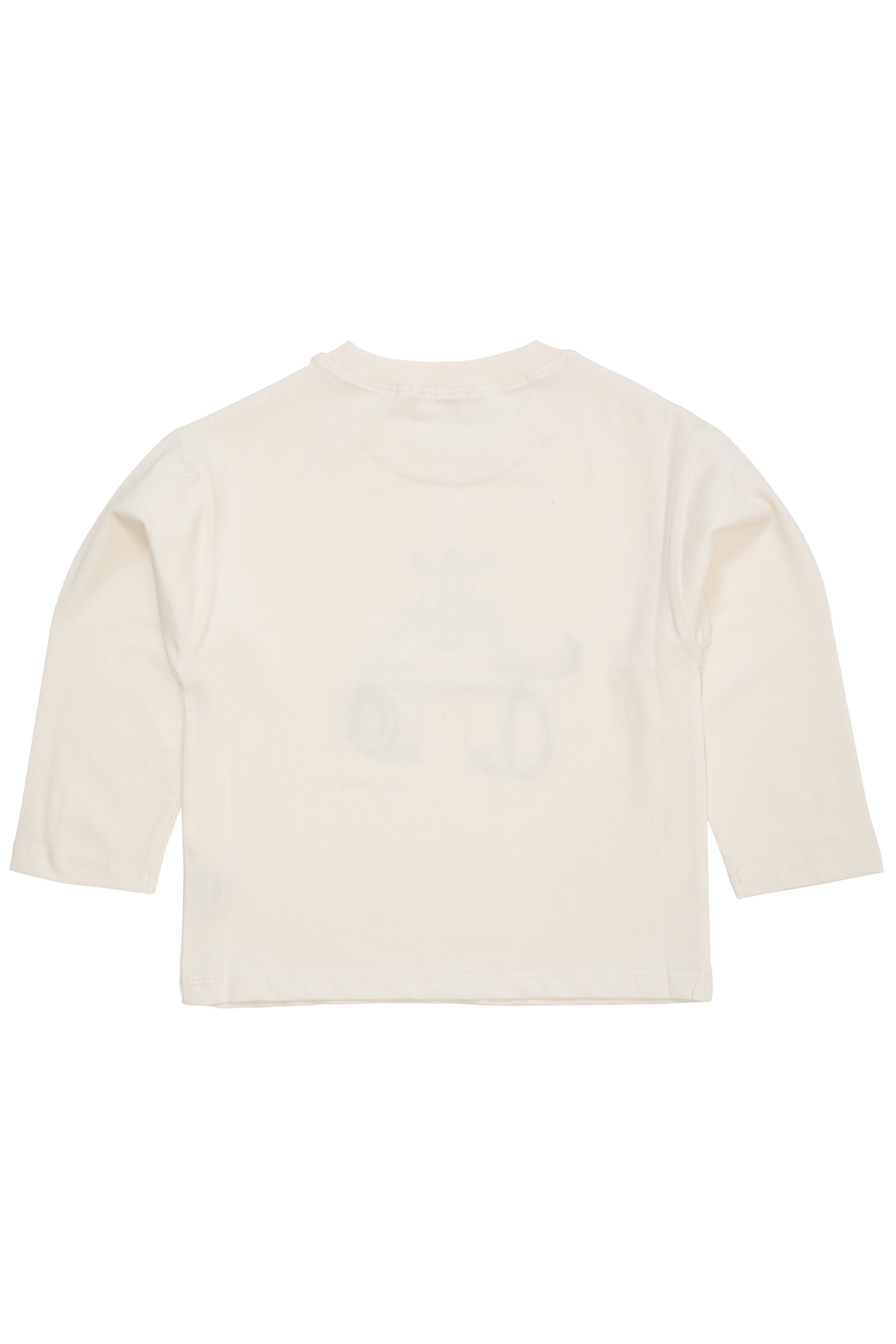 COPENHAGEN COLORS / LANGÆRMET T-SHIRT MED COWBOY BRODERI  - CREAM