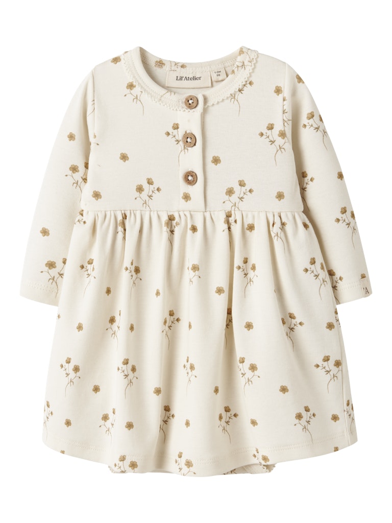 LIL’ ATELIER / LAYO SIF LS BODYKJOLE – FLOWER YELLOW - Mini Monde Copenhagen