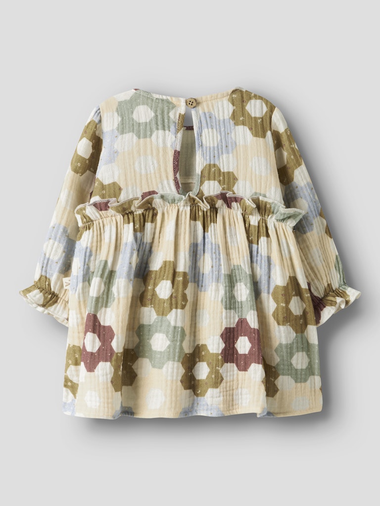 LIL’ ATELIER / TALIA LS LØS BODYKJOLE – COCONUT MILK