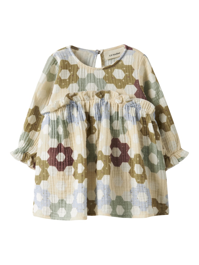 LIL’ ATELIER / TALIA LS LØS BODYKJOLE – COCONUT MILK