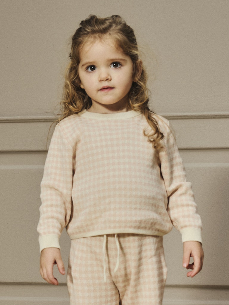 LIL' ATELIER / NADIE LS LØS STRIKBLUSE - CAMEO ROSE