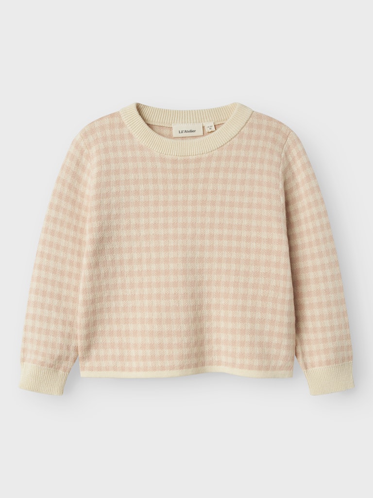 LIL' ATELIER / NADIE LS LØS STRIKBLUSE - CAMEO ROSE