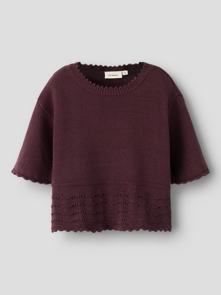 LIL’ ATELIER / LOLA SS STRIK BLUSE – CATAWBA GRAPE