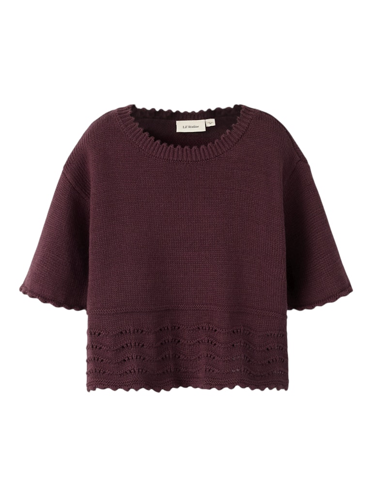 LIL’ ATELIER / LOLA SS STRIK BLUSE – CATAWBA GRAPE