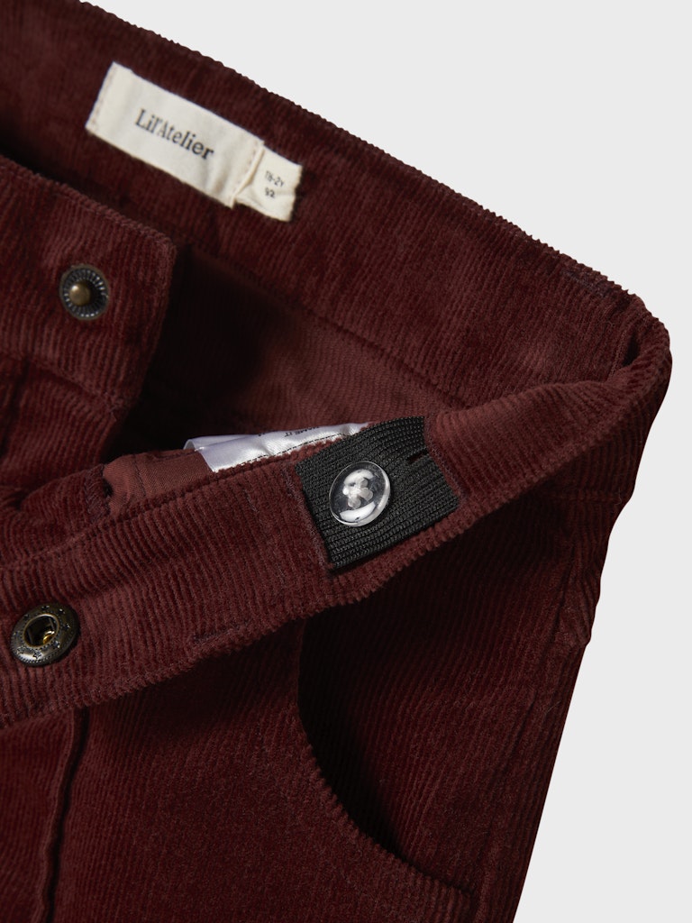 LIL' ATELIER / OBERT FLØJLSBUKSER WIDE FIT- HOT CHOCOLATE