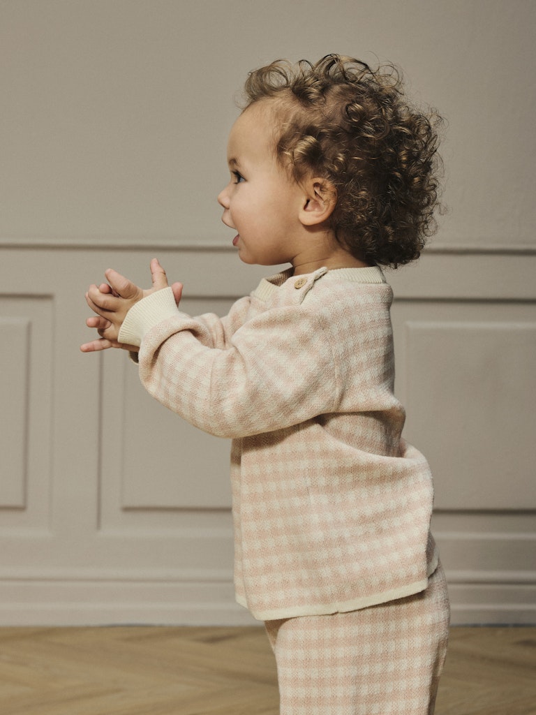 LIL' ATELIER / NADIE LS LØS STRIK BLUSE - CAMEO ROSE