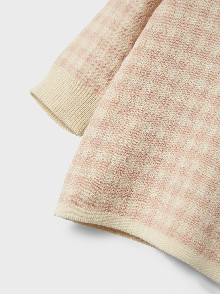 LIL' ATELIER / NADIE LS LØS STRIK BLUSE - CAMEO ROSE