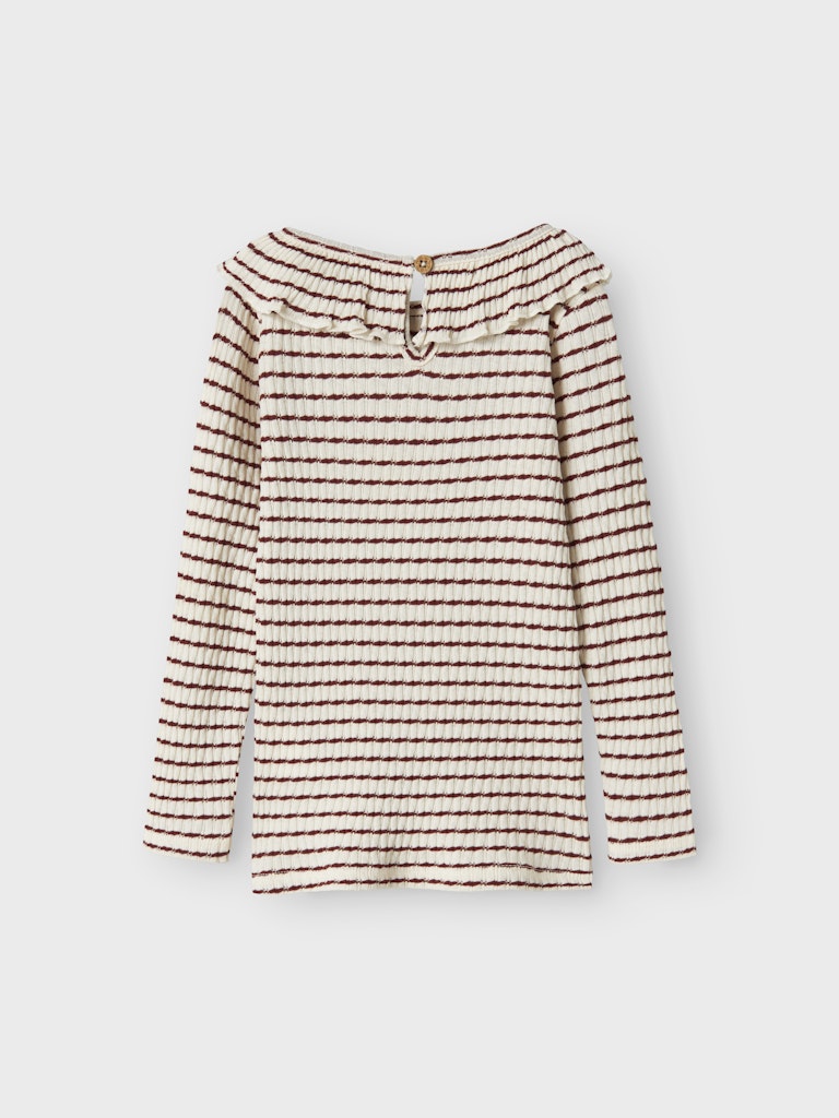 LIL' ATELIER / SOPHIA LANGÆRMET SLIM BLUSE - HOT CHOCOLATE