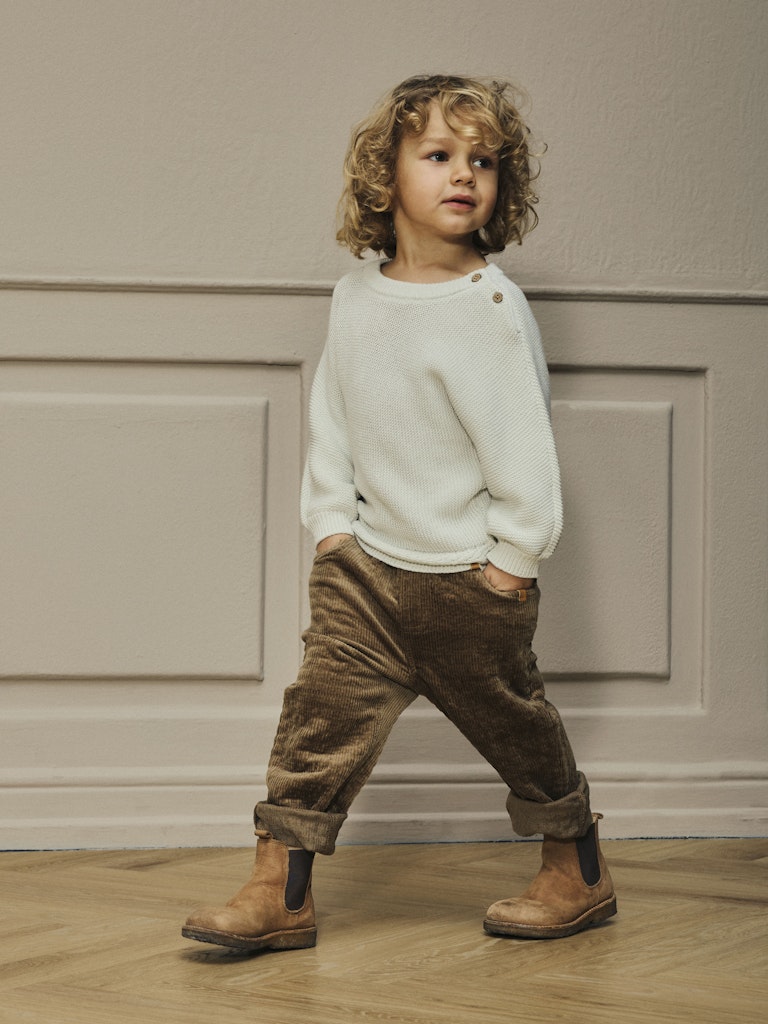 LIL' ATELIER / OSMUND LØSE FLØJLSBUKSER - SEPIA TINT