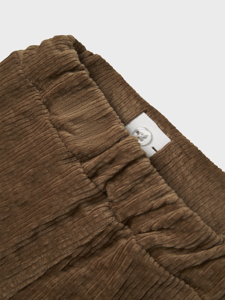 LIL' ATELIER / OSMUND LØSE FLØJLSBUKSER - SEPIA TINT