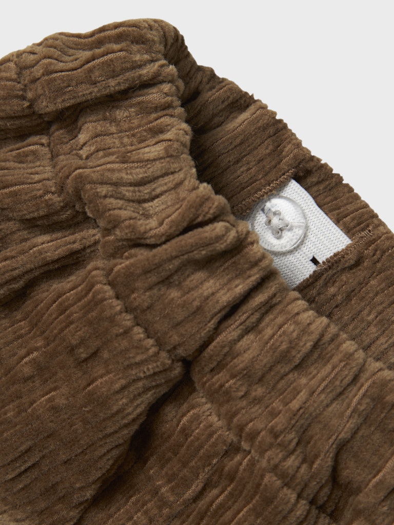 LIL' ATELIER / OSMUND LØSE FLØJLSBUKSER BABY - SEPIA TINT