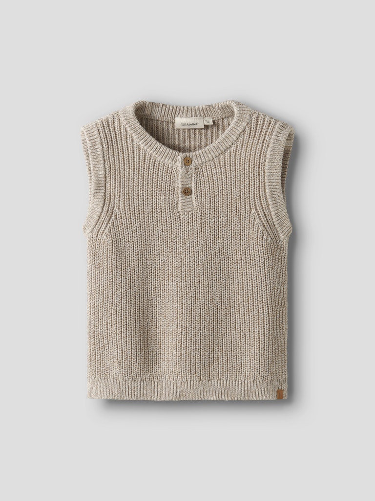 LIL' ATELIER / ROKKO STRIKVEST - OXFORD TAN