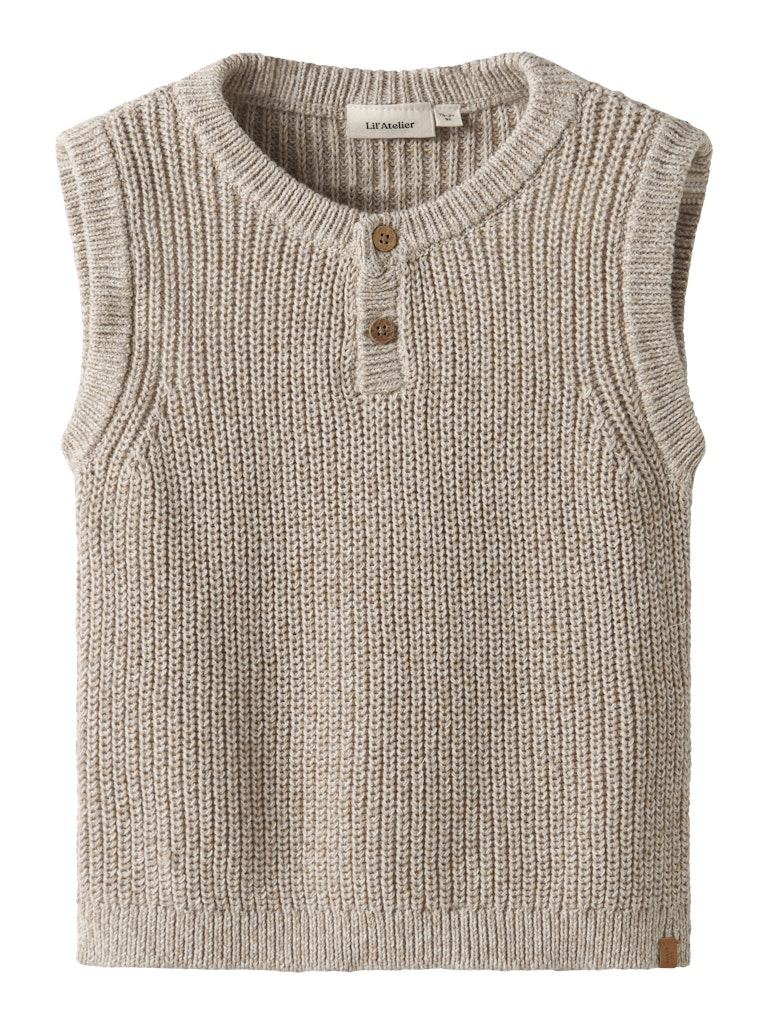 LIL' ATELIER / ROKKO STRIKVEST - OXFORD TAN