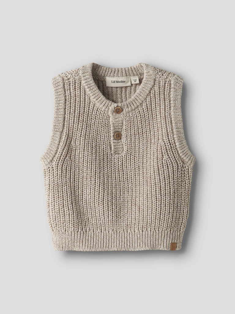 LIL' ATELIER / ROKKO STRIK VEST - OXFORD TAN
