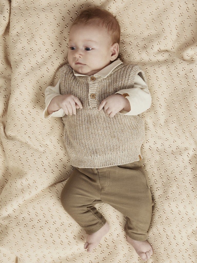 LIL' ATELIER / ROKKO STRIK VEST - OXFORD TAN