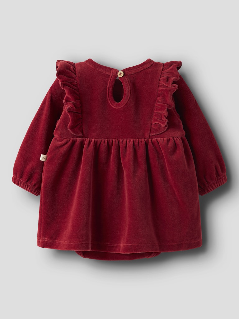 LIL' ATELIER / SAGA LANGÆRMET BODYKJOLE – RED DAHLIA