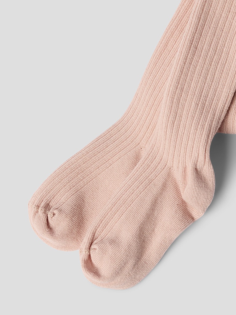 LIL' ATELIER / STRØMPER I RIB - CAMEO ROSE