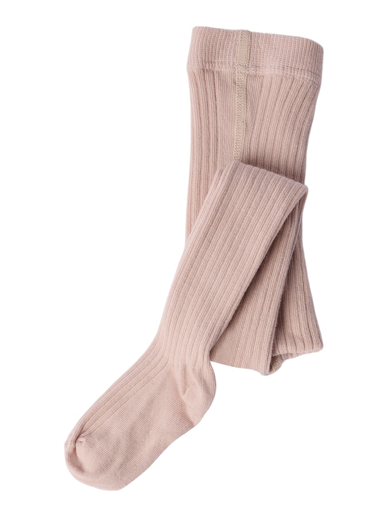 LIL' ATELIER / STRØMPER I RIB - CAMEO ROSE