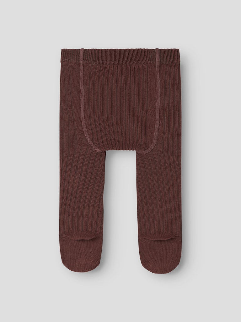 LIL' ATELIER / STRØMPEBUKER I RIB TIL BABY - HOT CHOCOLATE