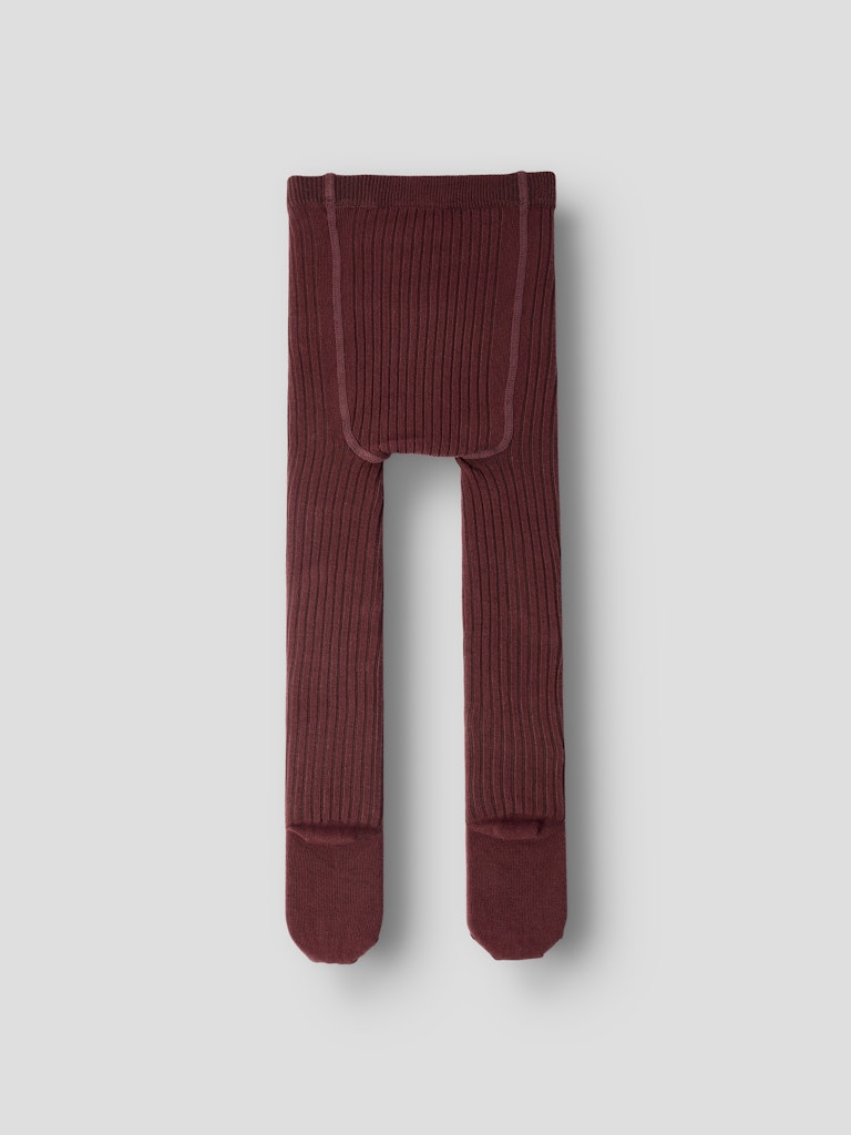 LIL' ATELIER / STRØMPER I RIB - HOT CHOCOLATE
