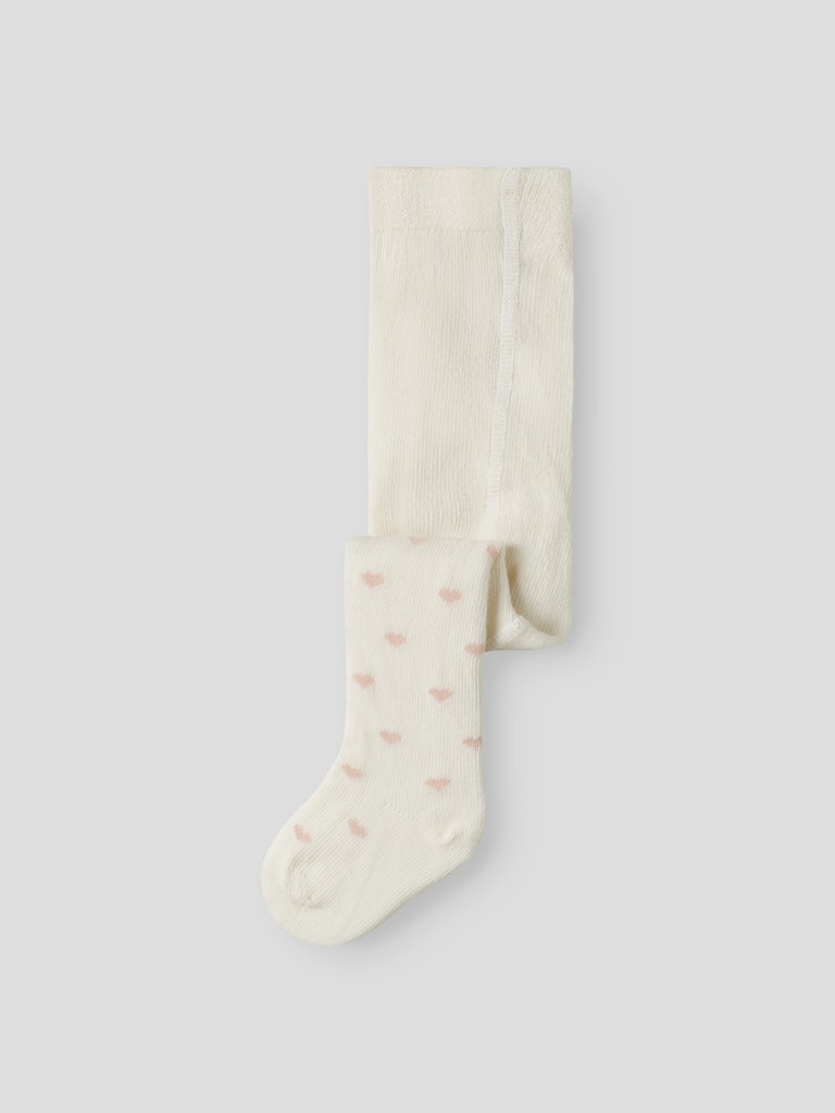 LIL' ATELIER / STRØMPEBUKSER MED HJERTER - TURTLEDOVE
