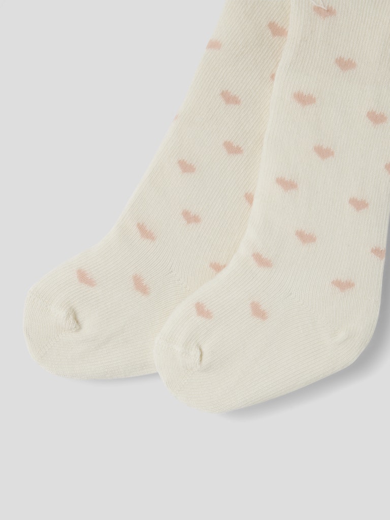 LIL' ATELIER / STRØMPEBUKSER MED HJERTER - TURTLEDOVE