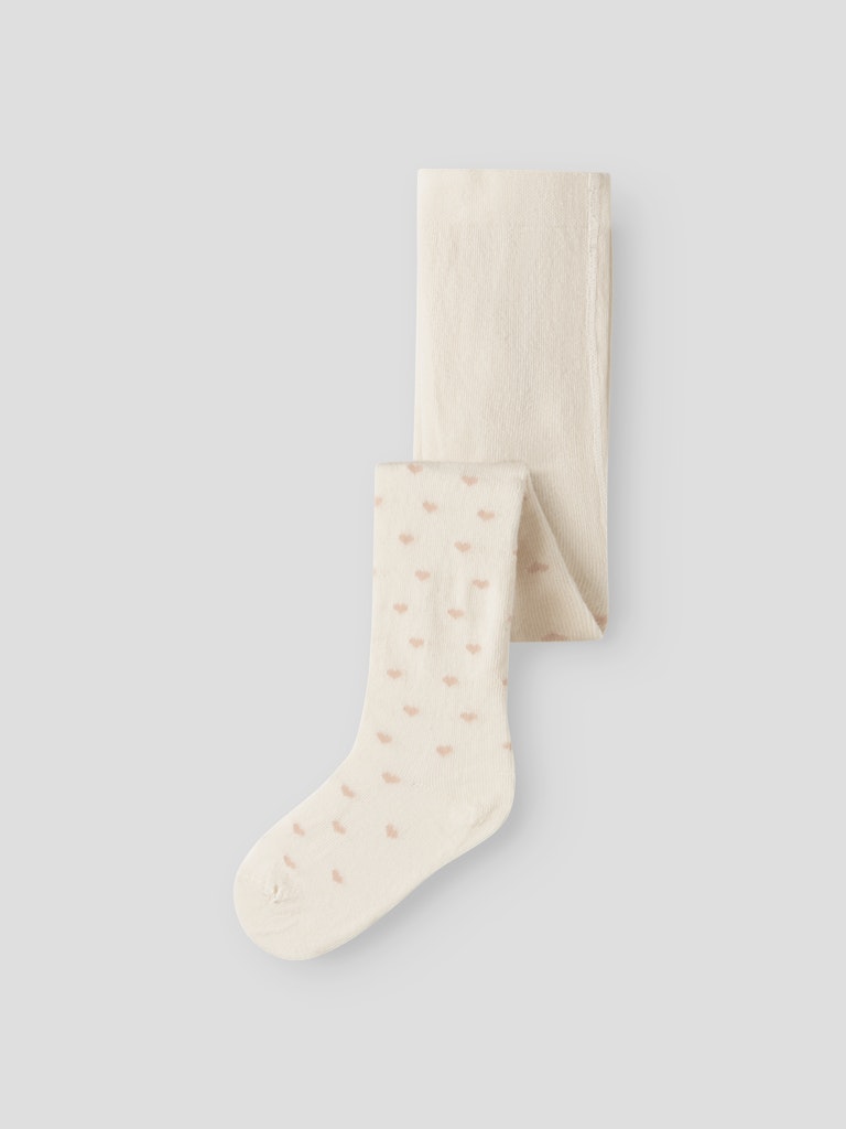 LIL' ATELIER / STRØMPEBUKSER MED HJERTER - TURTLEDOVE