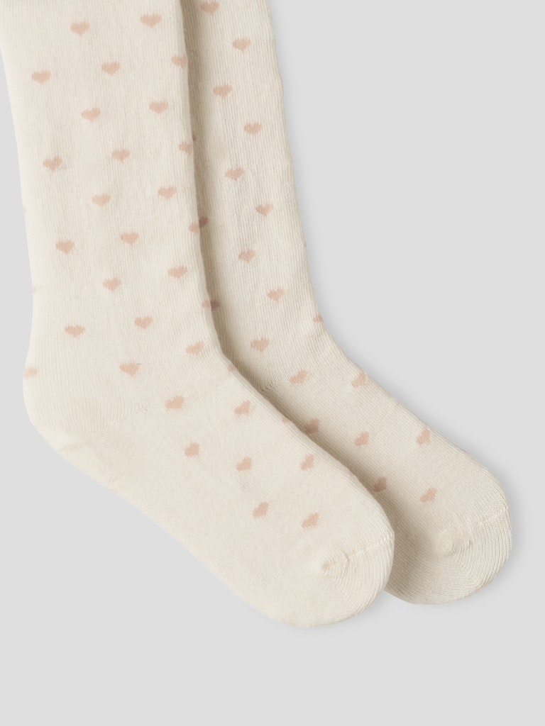 LIL' ATELIER / STRØMPEBUKSER MED HJERTER - TURTLEDOVE