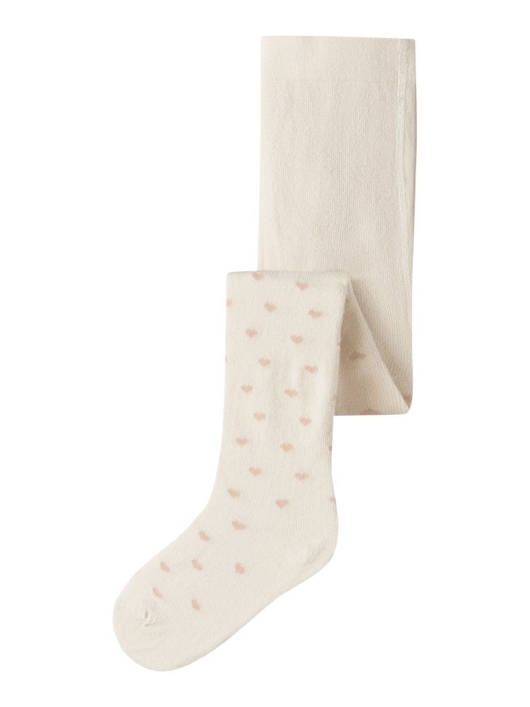 LIL' ATELIER / STRØMPEBUKSER MED HJERTER - TURTLEDOVE